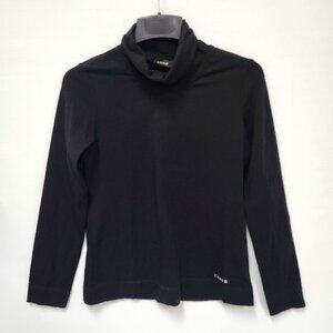 I'cona Women's Black Cotton Long Sleeved Turtleneck Size 6